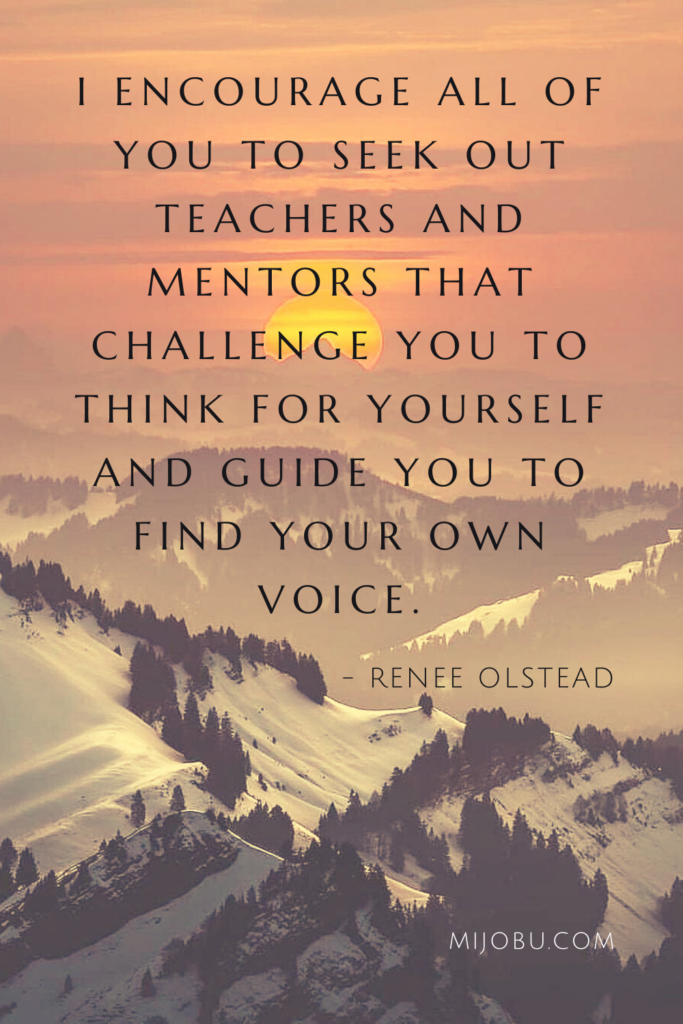 Mentors help find your voice